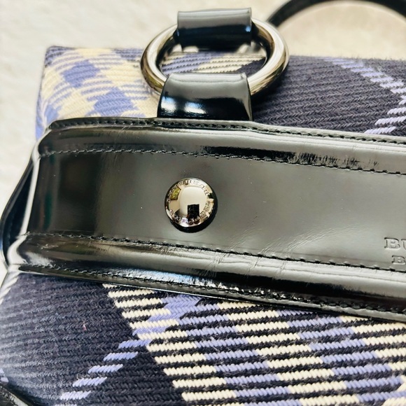 Burberry Blue Label Black Patent Leather/Canvas Women's Handbag - Picture 16 of 16